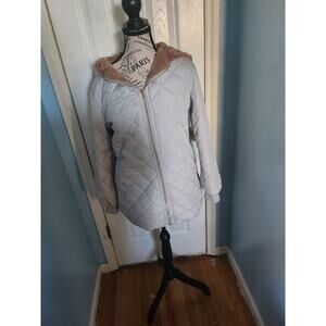 White Jacket Fleece Lined Quilted